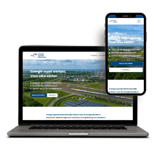 Mockup website Energie Agenda