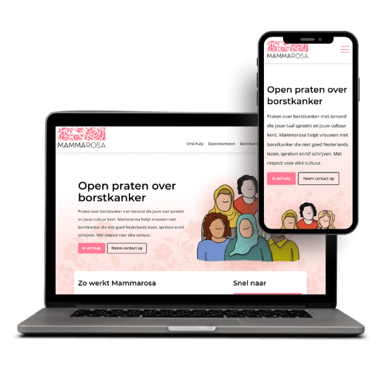 Mockup website MammaRosa